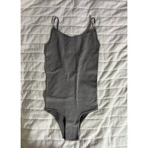 Free People Intimately Gray Bodysuit with Adjustable Straps, Size XS/S